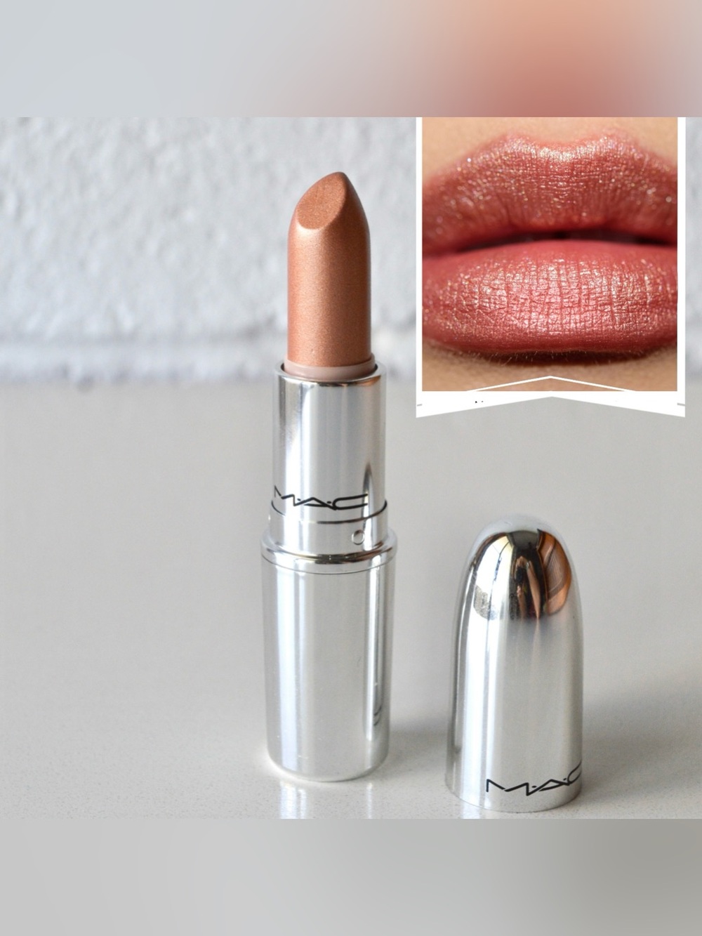 MAC Cosmetics Lipstick *AT LEISURE* Discontinued Limited Edition Silver Chrome